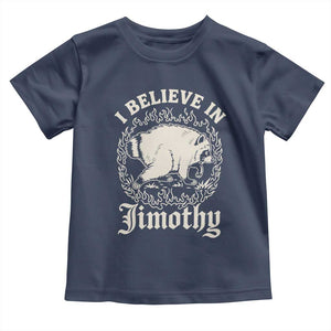 I Believe In Jimothy the Seattle Raccoon Toddler T Shirt Flaming Circle Vintage Feral Legend Trash Panda Supporter