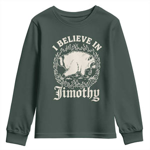 I Believe In Jimothy the Seattle Raccoon Youth Sweatshirt Flaming Circle Vintage Feral Legend Trash Panda Supporter