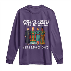 Womens Rights Vary By Style Feminists Historic Female Empowerment Long Sleeve Shirt Powerful Feminism Civil Rights Movement