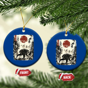Jimothy the Raccoon Japanese Ukiyo-e Style Vintage Graphic Ceramic Ornament Viral Seattle Trash Panda Feral Legend Supporter