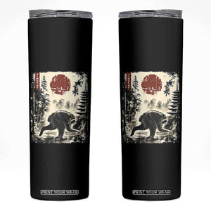 Jimothy the Raccoon Japanese Ukiyo-e Style Vintage Graphic Skinny Tumbler Viral Seattle Trash Panda Feral Legend Supporter