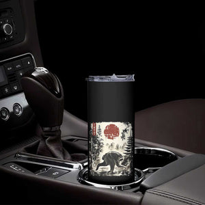 Jimothy the Raccoon Japanese Ukiyo-e Style Vintage Graphic Skinny Tumbler Viral Seattle Trash Panda Feral Legend Supporter