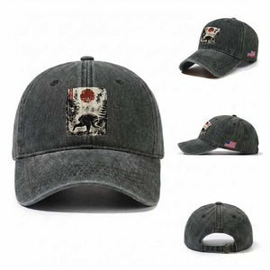 Jimothy the Raccoon Japanese Ukiyo-e Style Vintage Graphic Washed Cotton Baseball Cap Viral Seattle Trash Panda Feral Legend Supporter