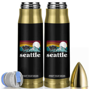 Seattle WA Mountains Jimothy the Raccoon Graphic Bullet Tumbler Retro Vintage Sunset Viral Trash Panda Feral Legend