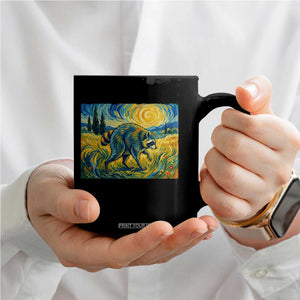 Jimothy Viral Seattle Raccoon Starry Night Style Graphic Coffee Mug Trash Panda Feral Legend Supporter