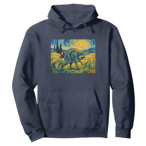 Jimothy Viral Seattle Raccoon Starry Night Style Graphic Hoodie Trash Panda Feral Legend Supporter