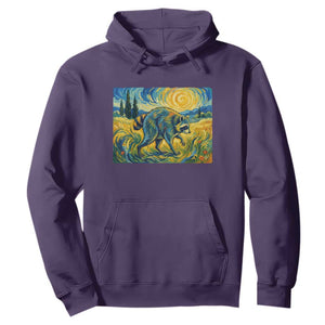 Jimothy Viral Seattle Raccoon Starry Night Style Graphic Hoodie Trash Panda Feral Legend Supporter