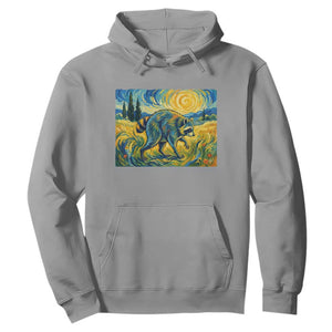 Jimothy Viral Seattle Raccoon Starry Night Style Graphic Hoodie Trash Panda Feral Legend Supporter