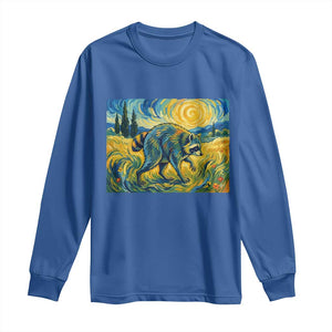 Jimothy Viral Seattle Raccoon Starry Night Style Graphic Long Sleeve Shirt Trash Panda Feral Legend Supporter