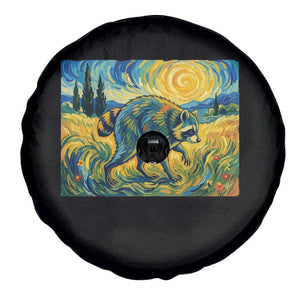 Jimothy Viral Seattle Raccoon Starry Night Style Graphic Spare Tire Cover Trash Panda Feral Legend Supporter