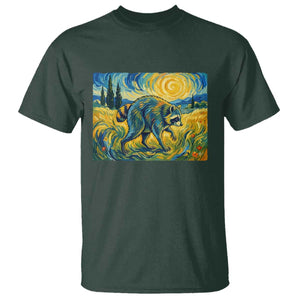 Jimothy Viral Seattle Raccoon Starry Night Style Graphic T Shirt Trash Panda Feral Legend Supporter