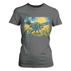 Jimothy Viral Seattle Raccoon Starry Night Style Graphic T Shirt For Women Trash Panda Feral Legend Supporter