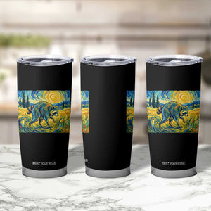 Jimothy Viral Seattle Raccoon Starry Night Style Graphic Tumbler Cup Trash Panda Feral Legend Supporter