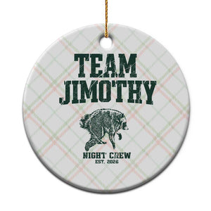 Team Jimothy Night Crew Est 2026 Viral Seattle Raccoon Ceramic Ornament Feral Legend Trash Panda Vintage Athletic Style Graphic