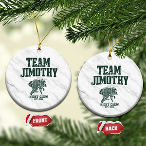 Team Jimothy Night Crew Est 2026 Viral Seattle Raccoon Ceramic Ornament Feral Legend Trash Panda Vintage Athletic Style Graphic