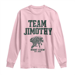 Team Jimothy Night Crew Est 2026 Viral Seattle Raccoon Long Sleeve Shirt Feral Legend Trash Panda Vintage Athletic Style Graphic