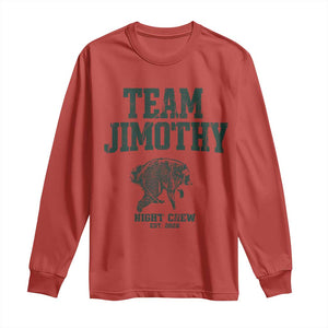 Team Jimothy Night Crew Est 2026 Viral Seattle Raccoon Long Sleeve Shirt Feral Legend Trash Panda Vintage Athletic Style Graphic