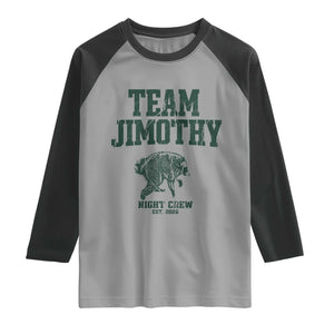 Team Jimothy Night Crew Est 2026 Viral Seattle Raccoon Raglan Shirt Feral Legend Trash Panda Vintage Athletic Style Graphic