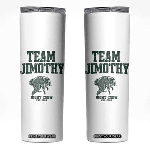 Team Jimothy Night Crew Est 2026 Viral Seattle Raccoon Skinny Tumbler Feral Legend Trash Panda Vintage Athletic Style Graphic