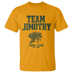 Team Jimothy Night Crew Est 2026 Viral Seattle Raccoon T Shirt Feral Legend Trash Panda Vintage Athletic Style Graphic