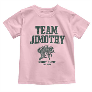 Team Jimothy Night Crew Est 2026 Viral Seattle Raccoon Toddler T Shirt Feral Legend Trash Panda Vintage Athletic Style Graphic