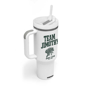 Team Jimothy Night Crew Est 2026 Viral Seattle Raccoon Tumbler With Handle Feral Legend Trash Panda Vintage Athletic Style Graphic