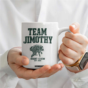Team Jimothy Night Crew Est 2026 Viral Seattle Raccoon Coffee Mug Feral Legend Trash Panda Vintage Athletic Style Graphic