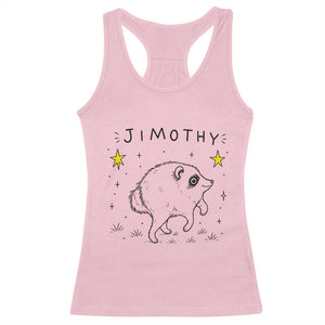 Cute Doodle Starry Jimothy the Raccoon Graphic Racerback Tank Top Viral Seattle Trash Panda