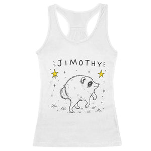 Cute Doodle Starry Jimothy the Raccoon Graphic Racerback Tank Top Viral Seattle Trash Panda