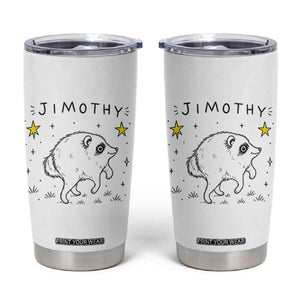 Cute Doodle Starry Jimothy the Raccoon Graphic Tumbler Cup Viral Seattle Trash Panda