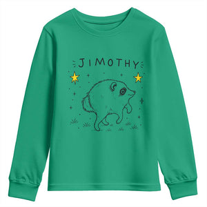 Cute Doodle Starry Jimothy the Raccoon Graphic Youth Sweatshirt Viral Seattle Trash Panda