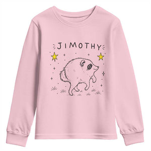Cute Doodle Starry Jimothy the Raccoon Graphic Youth Sweatshirt Viral Seattle Trash Panda