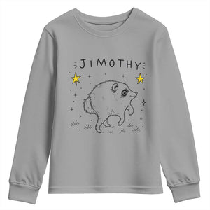 Cute Doodle Starry Jimothy the Raccoon Graphic Youth Sweatshirt Viral Seattle Trash Panda