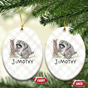 Jimothy Funny Viral Seattle Raccoon Crayon Drawing Graphic Ceramic Ornament Trash Panda Feral Legend Supporter