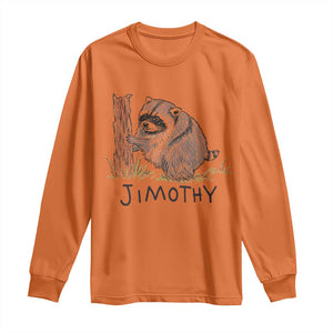 Jimothy Funny Viral Seattle Raccoon Crayon Drawing Graphic Long Sleeve Shirt Trash Panda Feral Legend Supporter