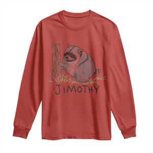 Jimothy Funny Viral Seattle Raccoon Crayon Drawing Graphic Long Sleeve Shirt Trash Panda Feral Legend Supporter