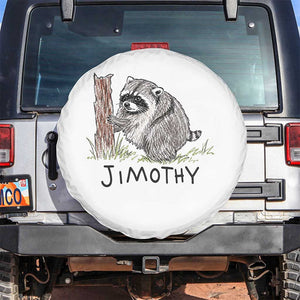 Jimothy Funny Viral Seattle Raccoon Crayon Drawing Graphic Spare Tire Cover Trash Panda Feral Legend Supporter