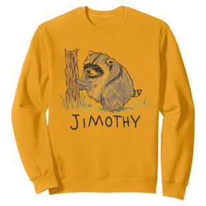 Jimothy Funny Viral Seattle Raccoon Crayon Drawing Graphic Sweatshirt Trash Panda Feral Legend Supporter