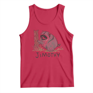 Jimothy Funny Viral Seattle Raccoon Crayon Drawing Graphic Tank Top Trash Panda Feral Legend Supporter