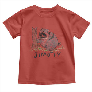 Jimothy Funny Viral Seattle Raccoon Crayon Drawing Graphic Toddler T Shirt Trash Panda Feral Legend Supporter