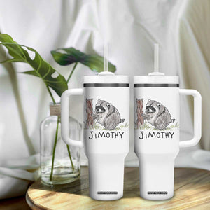 Jimothy Funny Viral Seattle Raccoon Crayon Drawing Graphic Tumbler With Handle Trash Panda Feral Legend Supporter