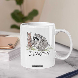 Jimothy Funny Viral Seattle Raccoon Crayon Drawing Graphic Coffee Mug Trash Panda Feral Legend Supporter
