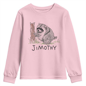 Jimothy Funny Viral Seattle Raccoon Crayon Drawing Graphic Youth Sweatshirt Trash Panda Feral Legend Supporter