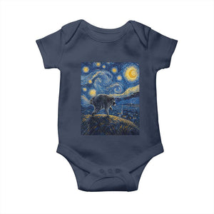 Jimothy Seattle Raccoon Starry Night Parody Graphic Baby Onesie Trash Panda Feral Legend Supporter