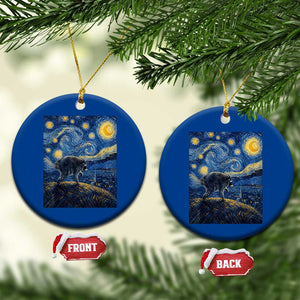 Jimothy Seattle Raccoon Starry Night Parody Graphic Ceramic Ornament Trash Panda Feral Legend Supporter