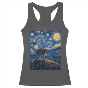 Jimothy Seattle Raccoon Starry Night Parody Graphic Racerback Tank Top Trash Panda Feral Legend Supporter