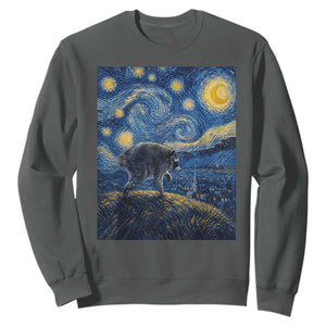 Jimothy Seattle Raccoon Starry Night Parody Graphic Sweatshirt Trash Panda Feral Legend Supporter