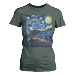 Jimothy Seattle Raccoon Starry Night Parody Graphic T Shirt For Women Trash Panda Feral Legend Supporter