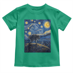 Jimothy Seattle Raccoon Starry Night Parody Graphic Toddler T Shirt Trash Panda Feral Legend Supporter