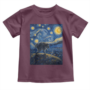 Jimothy Seattle Raccoon Starry Night Parody Graphic Toddler T Shirt Trash Panda Feral Legend Supporter